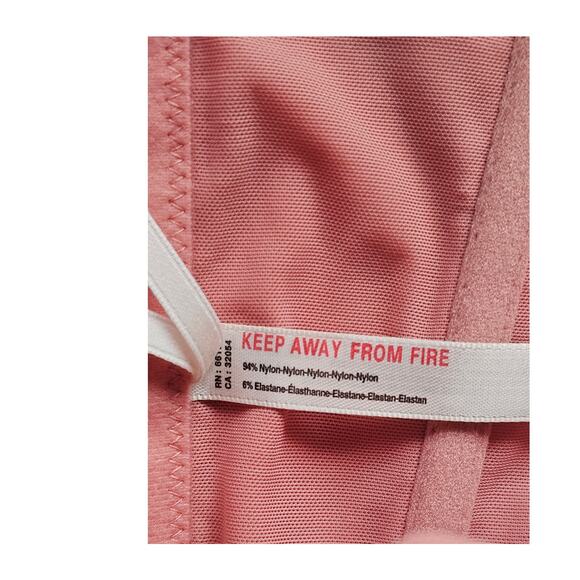 Anthropologie Mesh Corset Top, Hook and Eye Closures  Pink Sz M. New - Picture 8 of 11